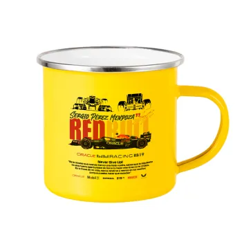 Sergio Perez - F1 Red Bull Racing, Yellow Enamel Metallic Cup 360ml