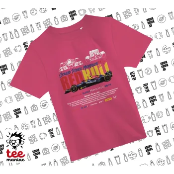 Sergio Perez - F1 Red Bull Racing, ΡΟΖ παιδικό T-Shirt από 100% βαμβάκι, για κάθε μέρα. Vegan & OEKO-TEX πιστοποιημένο.