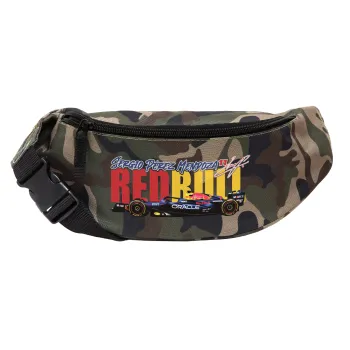 Sergio Perez - F1 Red Bull Racing, Unisex waist bag (banana) in Jungle camouflage color with 2 pockets