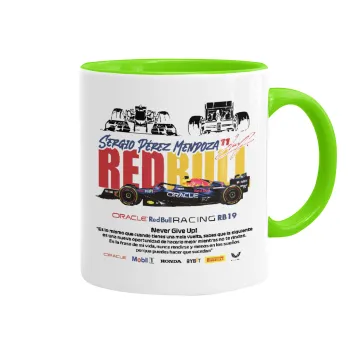 Sergio Perez - F1 Red Bull Racing, Κούπα χρωματιστή βεραμάν, κεραμική, 330ml