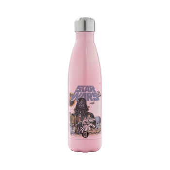 Star Wars, Metal mug thermos Pink Iridiscent (Stainless steel), double wall, 500ml