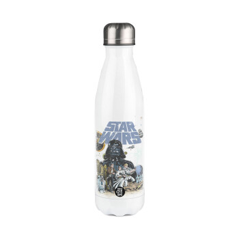 Star Wars, Μεταλλικό παγούρι θερμός Λευκό (Stainless steel), διπλού τοιχώματος, 500ml