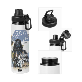 Star Wars, Metal water bottle with safety cap, aluminum 850ml