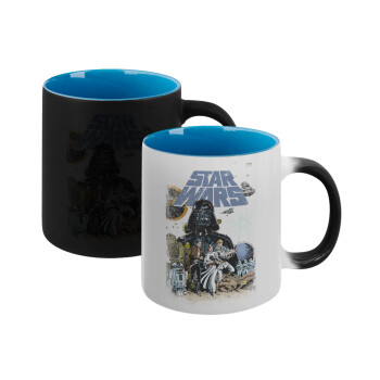 Star Wars, Κούπα Μαγική εσωτερικό μπλε, κεραμική 330ml που αλλάζει χρώμα με το ζεστό ρόφημα