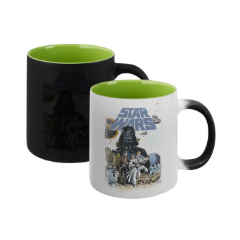 Star Wars, Κούπα Μαγική εσωτερικό πράσινο, κεραμική 330ml που αλλάζει χρώμα με το ζεστό ρόφημα