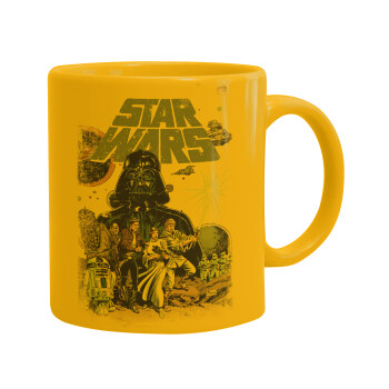 Star Wars, Ceramic coffee mug yellow, 330ml