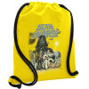 Backpack pouch GYMBAG Yellow, with pocket (40x48cm) & thick cords