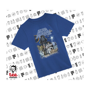 Star Wars, Παιδικό T-Shirt ΜΠΛΕ από 100% βαμβάκι, για κάθε μέρα. Vegan & OEKO-TEX πιστοποιημένο.