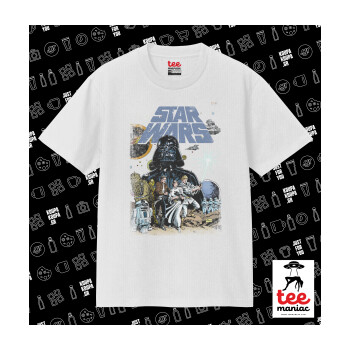Star Wars, Κλασικό T-Shirt, διπλής ραφής, χωρίς πλευρικές ραφές ΛΕΥΚΟ από 100% βαμβάκι. Vegan & OEKO-TEX πιστοποιημένο.