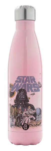 Star Wars — Μεταλλικό παγούρι θερμός Ροζ Ιριδίζον (Stainless steel), διπλού τοιχώματος, 500ml