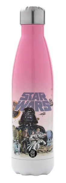 Star Wars — Metal mug thermos Pink/White (Stainless steel), double wall, 500ml