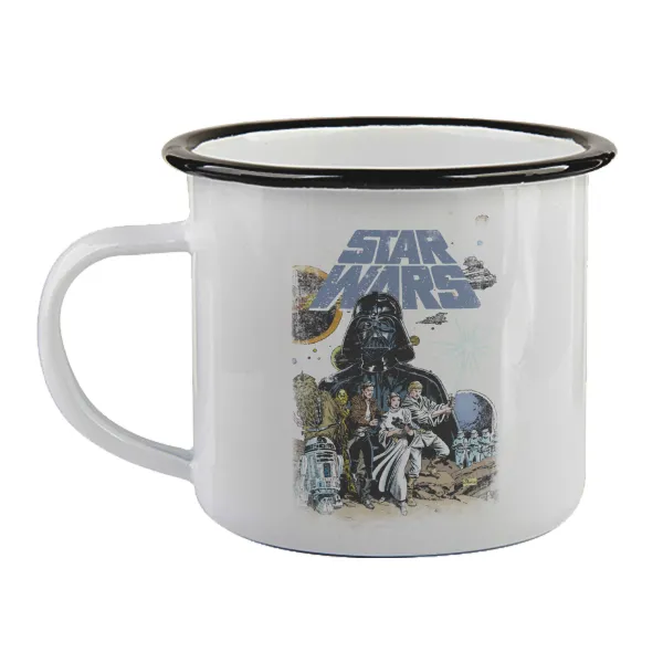 Star Wars — Enamel mug with black rim, 360ml
