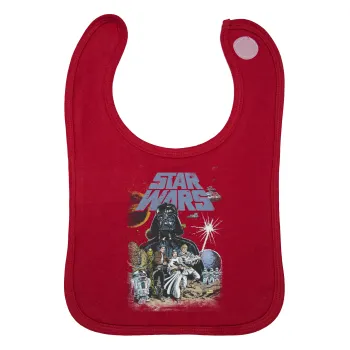 Star Wars, Σαλιάρα με Σκρατς Κόκκινη 100% Organic Cotton (0-18 months)