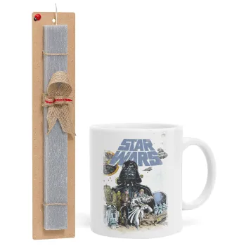 Star Wars, Πασχαλινή Λαμπάδα με Κούπα κεραμική (330ml) & κερί αρωματικό πλακέ (30cm) (ΓΚΡΙ)