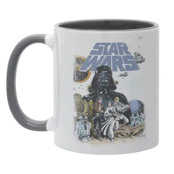 Star Wars, Κούπα χρωματιστή γκρι, κεραμική, 330ml