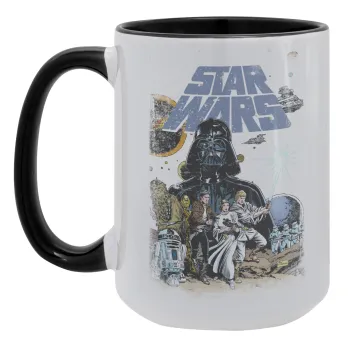 Star Wars, Κούπα Mega 15oz, κεραμική Μαύρη, 450ml