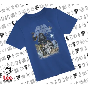 Star Wars, Παιδικό T-Shirt ΜΠΛΕ από 100% βαμβάκι, για κάθε μέρα. Vegan & OEKO-TEX πιστοποιημένο.