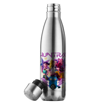 Huntrix K-pop series, Μεταλλικό παγούρι θερμός Inox (Stainless steel), διπλού τοιχώματος, 500ml