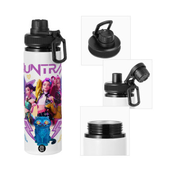 Huntrix K-pop series, Μεταλλικό παγούρι νερού με καπάκι ασφαλείας, αλουμινίου 850ml