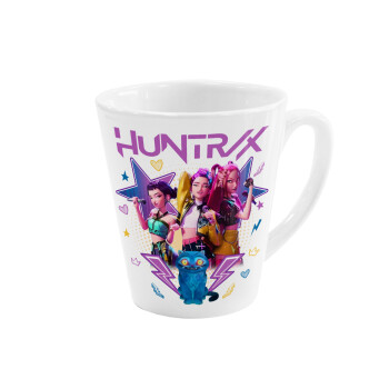 Huntrix K-pop series, Κούπα κωνική Latte Λευκή, κεραμική, 300ml