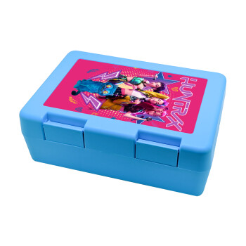 Huntrix K-pop series, Children's cookie container LIGHT BLUE 185x128x65mm (BPA free plastic)