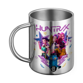 Huntrix K-pop series, Ανοξείδωτη Μεταλλική Κούπα 450ml - Διπλού Τοιχώματος