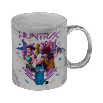 Huntrix K-pop series, Κούπα κεραμική, marble style (μάρμαρο), 330ml