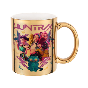 Huntrix K-pop series, Mug ceramic, gold mirror, 330ml