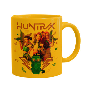 Huntrix K-pop series, Κούπα, κεραμική κίτρινη, 330ml