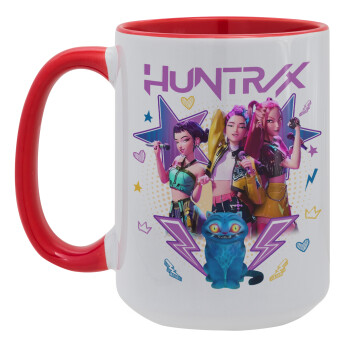 Huntrix K-pop series, Κούπα Mega 15oz, κεραμική Κόκκινη, 450ml