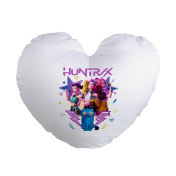 Huntrix K-pop series, Μαξιλάρι καναπέ καρδιά 40x40cm περιέχεται το  γέμισμα