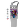 ΓΚΡΙ χρώματος Θερμός Ανοξείδωτο 890ml (30oz) με χερούλι