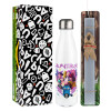 Easter candle, metallic white thermos bottle (500ml) & aromatic flat candle (30cm) (GRAY)