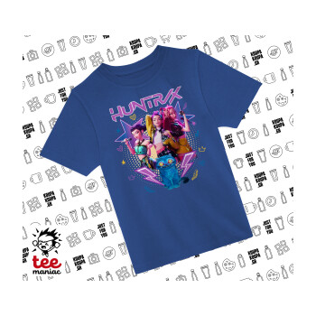 Huntrix K-pop series, Παιδικό T-Shirt ΜΠΛΕ από 100% βαμβάκι, για κάθε μέρα. Vegan & OEKO-TEX πιστοποιημένο.