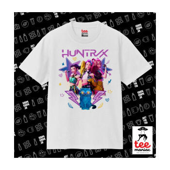 Huntrix K-pop series, Κλασικό T-Shirt, διπλής ραφής, χωρίς πλευρικές ραφές ΛΕΥΚΟ από 100% βαμβάκι. Vegan & OEKO-TEX πιστοποιημένο.