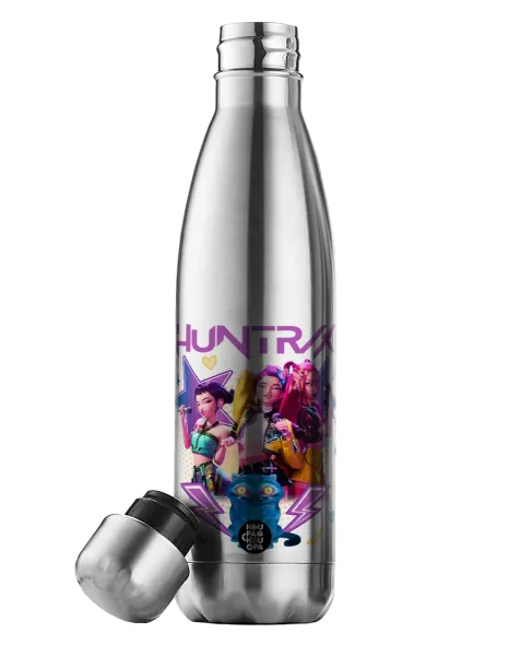 Huntrix K-pop series — Μεταλλικό παγούρι θερμός Inox (Stainless steel), διπλού τοιχώματος, 500ml