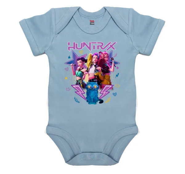 Huntrix K-pop series — Βρεφικό φορμάκι μωρού, 0-18 μηνών, Μπλε, 100% Organic Cotton, κοντομάνικο