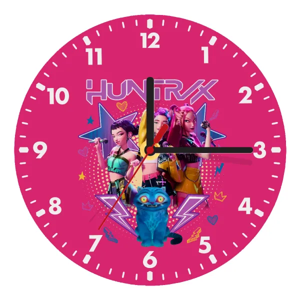 Huntrix K-pop series — Ρολόι τοίχου ξύλινο (20cm)