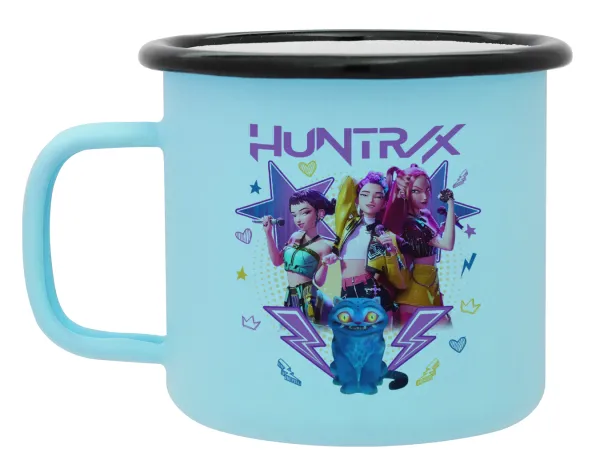 Huntrix K-pop series — Κούπα Μεταλλική εμαγιέ ΜΑΤ σιέλ 360ml