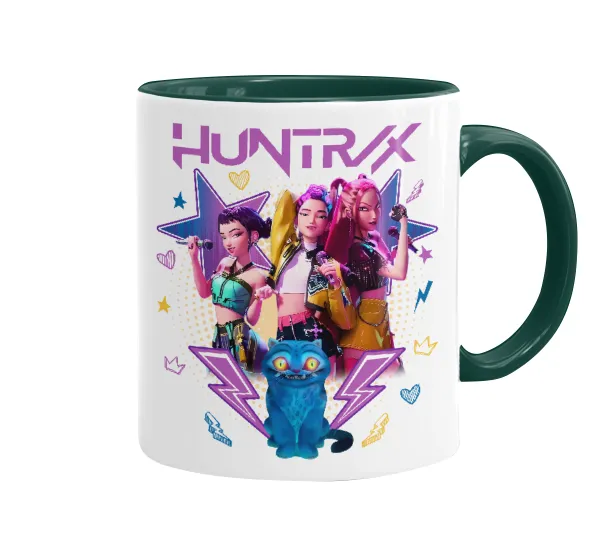 Huntrix K-pop series — Κούπα χρωματιστή πράσινη, κεραμική, 330ml