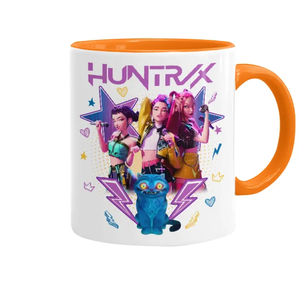 Huntrix K-pop series — Κούπα χρωματιστή πορτοκαλί, κεραμική, 330ml
