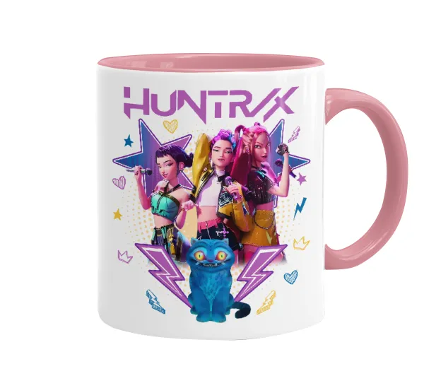 Huntrix K-pop series — Κούπα χρωματιστή ροζ, κεραμική, 330ml