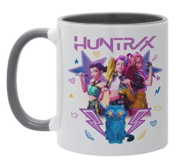 Huntrix K-pop series — Κούπα χρωματιστή γκρι, κεραμική, 330ml
