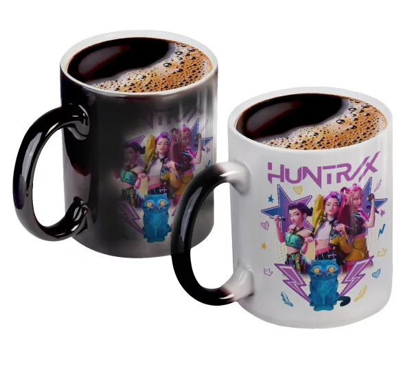 Huntrix K-pop series — Κούπα Μαγική, κεραμική, 330ml που αλλάζει χρώμα με το ζεστό ρόφημα