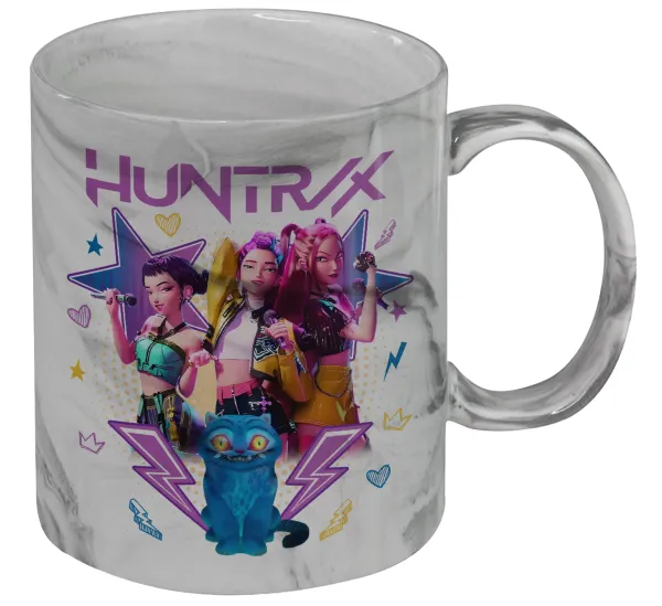 Huntrix K-pop series — Κούπα κεραμική, marble style (μάρμαρο), 330ml