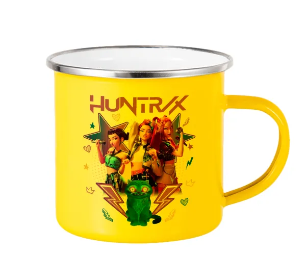 Huntrix K-pop series — Κούπα Μεταλλική εμαγιέ Κίτρινη 360ml