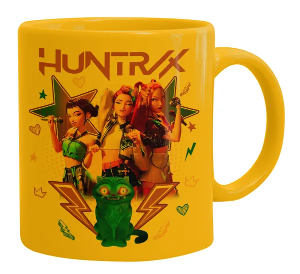 Huntrix K-pop series — Ceramic coffee mug yellow, 330ml