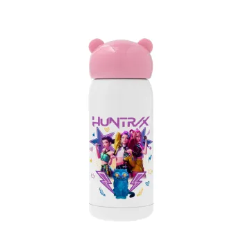 Huntrix K-pop series, Ροζ ανοξείδωτο παγούρι θερμό (Stainless steel), 320ml