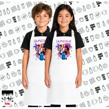 Huntrix K-pop series, Λευκή ΠΑΙΔΙΚΗ Ποδιά μακριά Σεφ ολόσωμη με τσέπες