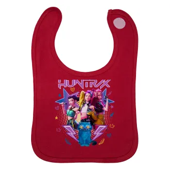 Huntrix K-pop series, Σαλιάρα με Σκρατς Κόκκινη 100% Organic Cotton (0-18 months)